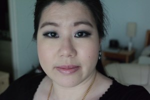 Erudite Sapphire with Dauntless Ink. Serene Vanilla with Transform on top. Transform dabbed in center. Diverge on lower lash line