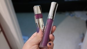 L to R: L'Oreal Berry Persistent and Buxom Purple Haze