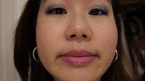 YSL Kiss and Blush Rose Libre on lips and cheeks with Benefit Cosmetics High Beam